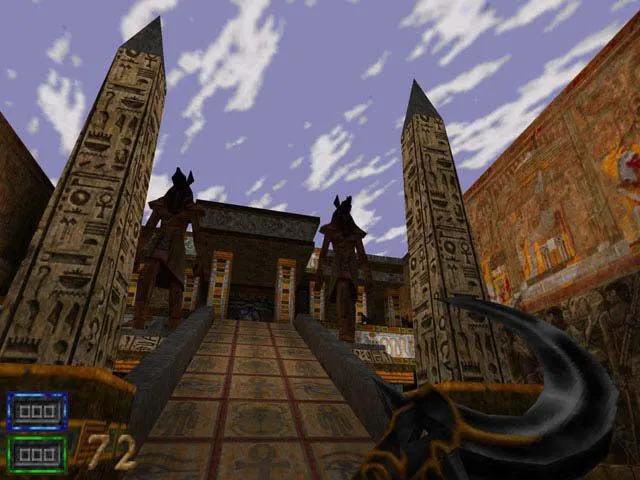 Ảnh chụp màn hình chính thức game Hexen II từ Steam, một game bắn súng góc nhìn thứ nhất với đồ họa 3D cổ điển.