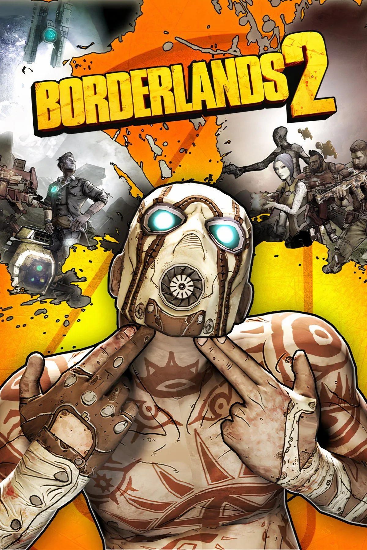 Ảnh tổng hợp các cảnh gameplay Borderlands 2, minh họa hiệu suất ổn định ở 1080p dù thiết lập đồ họa thấp.