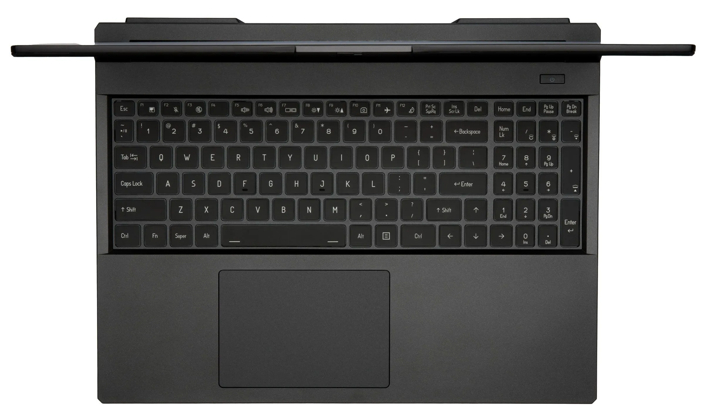 Bàn phím và vùng di chuột của laptop System76 Serval WS