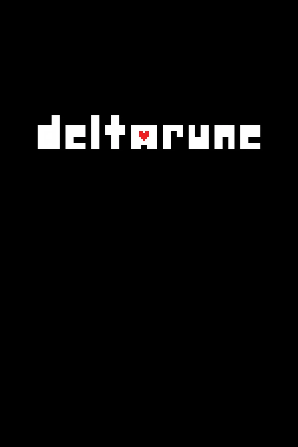 Bìa game Deltarune với phong cách đồ họa pixel art đặc trưng và các nhân vật chính
