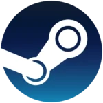 Biểu tượng logo Steam, đại diện cho nền tảng game đã được nâng cấp trình phát video trailer.