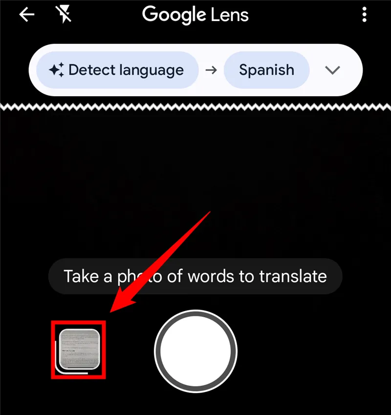Biểu tượng nhập ảnh từ thư viện trong Google Dịch để dịch ảnh có sẵn