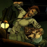 Bigby đấu với Woodsman trong The Wolf Among Us, thể hiện đồ họa cel-shaded lấy cảm hứng từ truyện tranh.