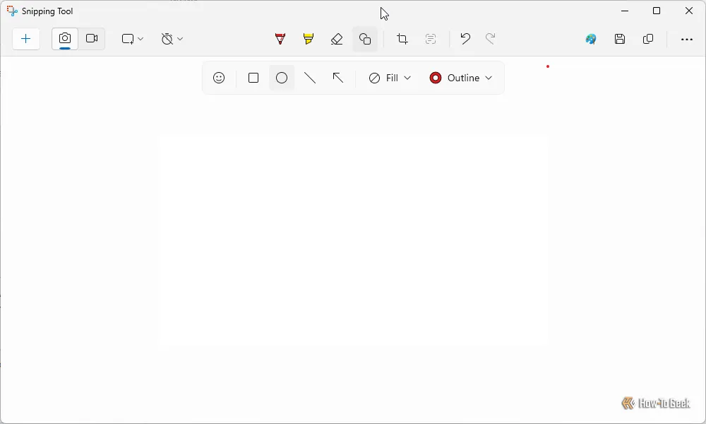 Bộ công cụ chỉnh sửa ảnh cơ bản của Snipping Tool gồm bút, bút tô sáng, thước kẻ và cắt ảnh.
