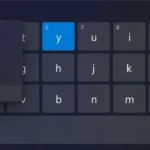Bố cục bàn phím ảo mới dành cho tay cầm chơi game trên Windows 11 với các phím lớn và biểu tượng nút điều khiển.