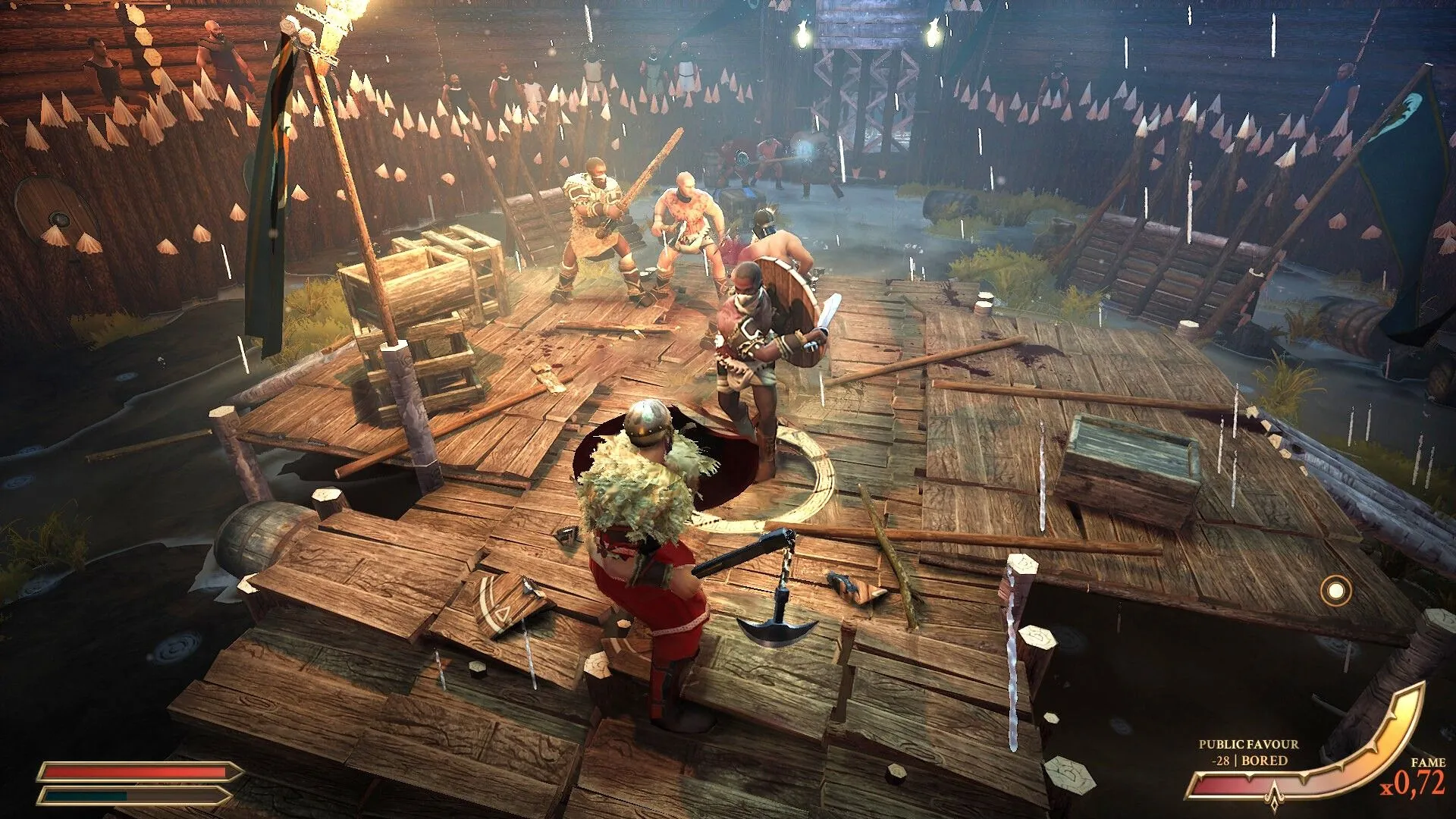 Các đấu sĩ La Mã giao tranh với đội đối thủ trong game We Who Are About To Die