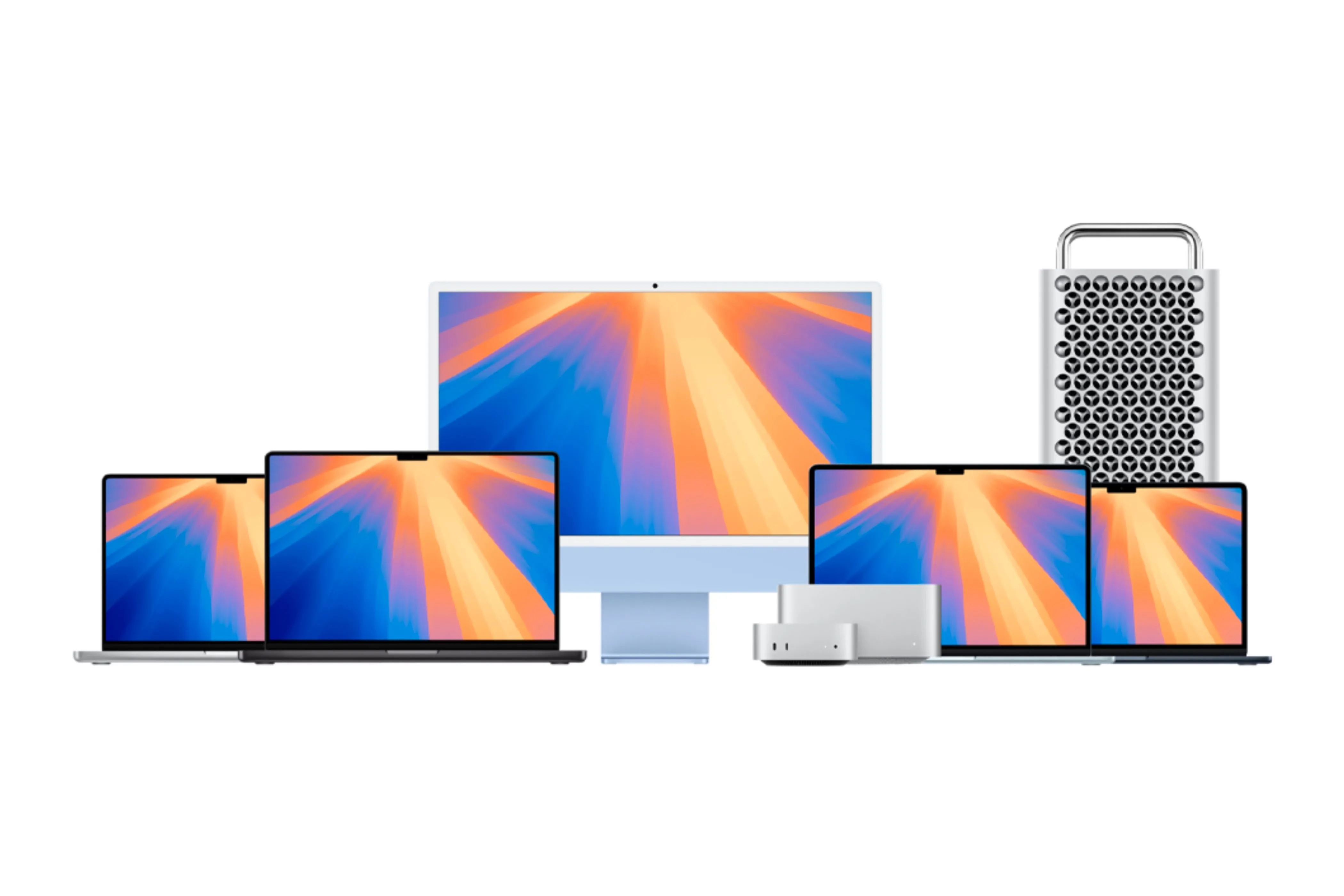 Các dòng máy Mac gồm MacBook Air, MacBook Pro, Mac mini, Mac Studio và iMac để lựa chọn chơi game