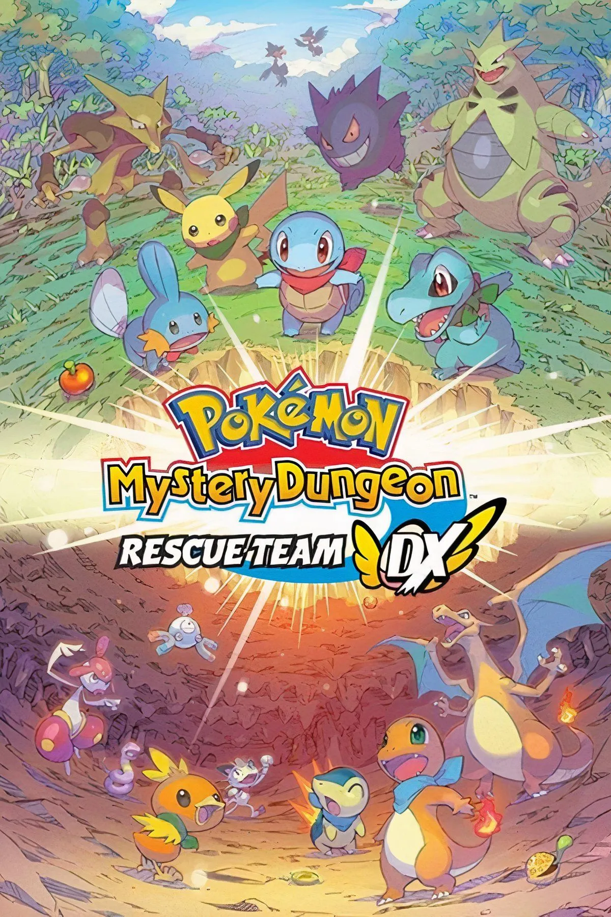 Các Pokémon đang phiêu lưu trong hầm ngục của Pokémon Mystery Dungeon: Rescue Team DX