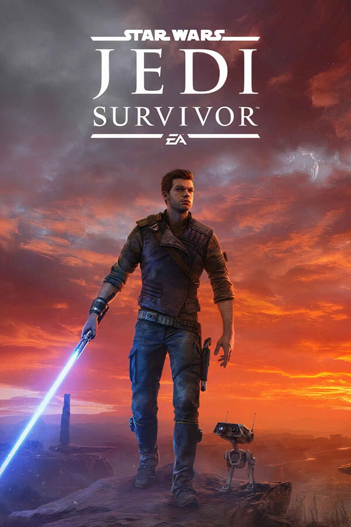 Cal Kestis cầm lightsaber trong Jedi Survivor, sẵn sàng chiến đấu