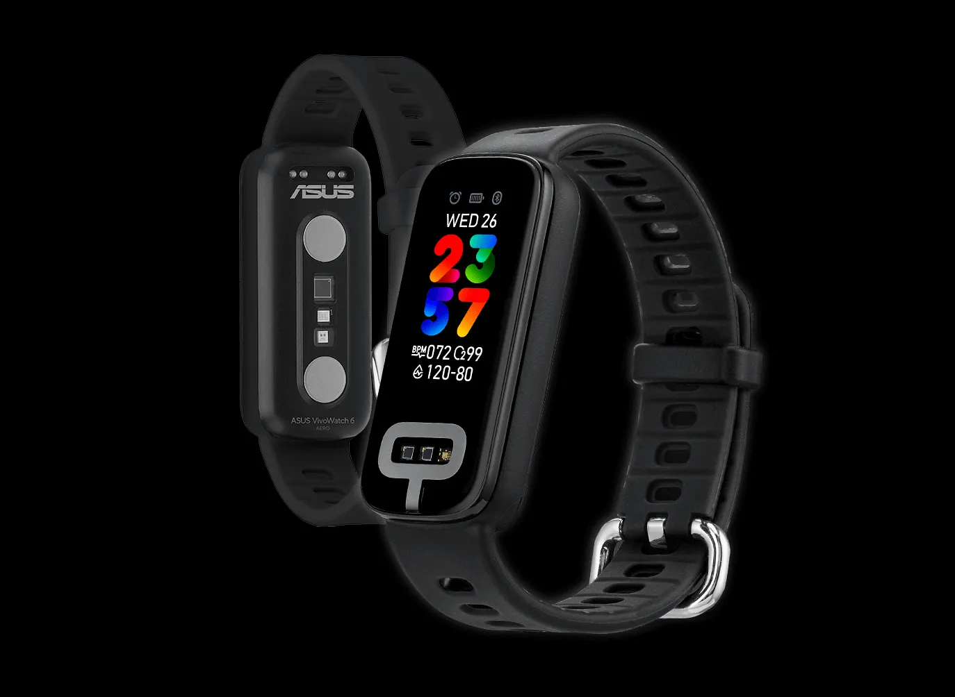 Cạnh bên của vòng đeo tay thông minh ASUS VivoWatch 6 AERO hiển thị thiết kế mỏng gọn