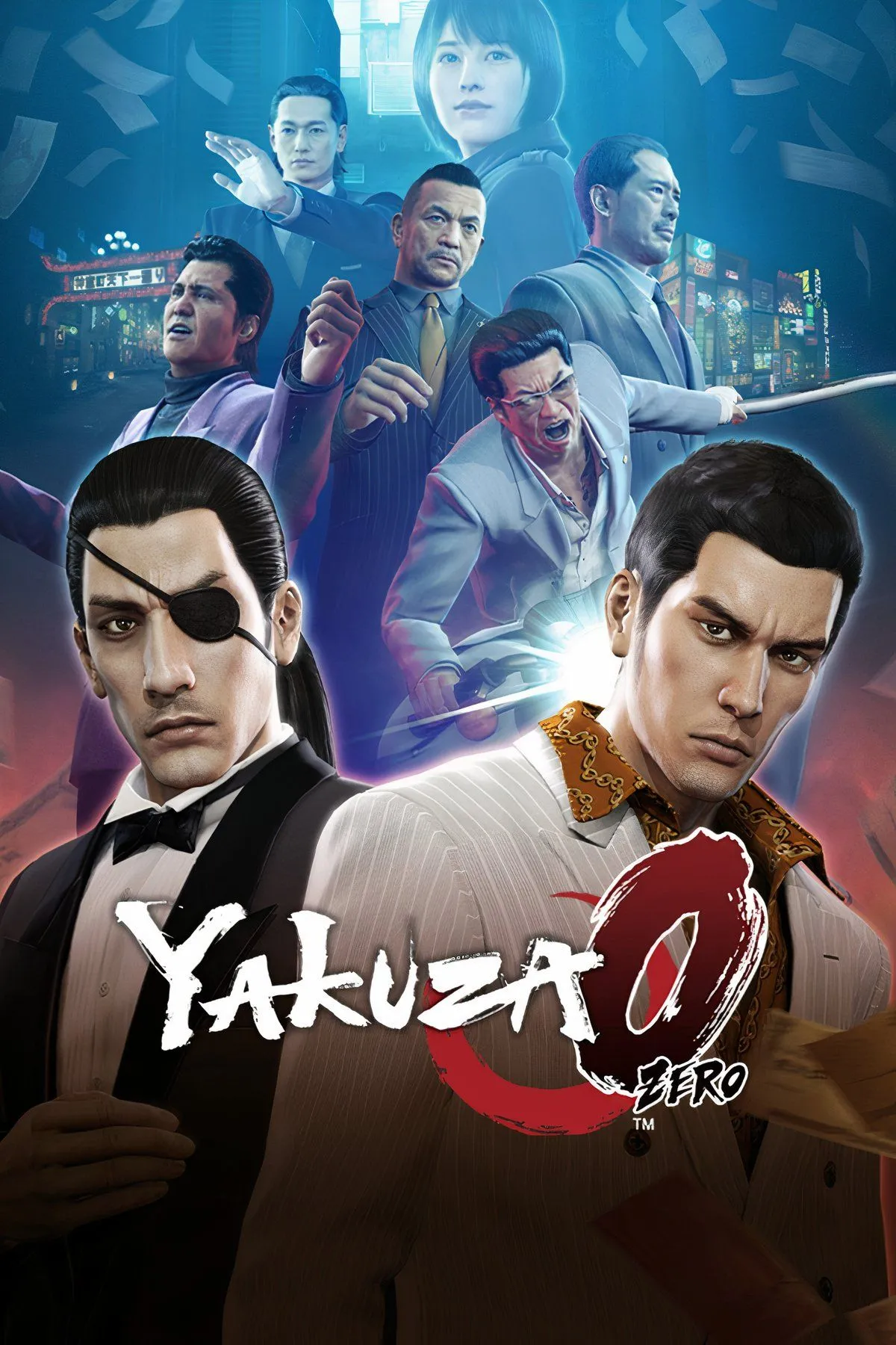 Cảnh chiến đấu trong game Yakuza 0 với nhân vật Kiryu