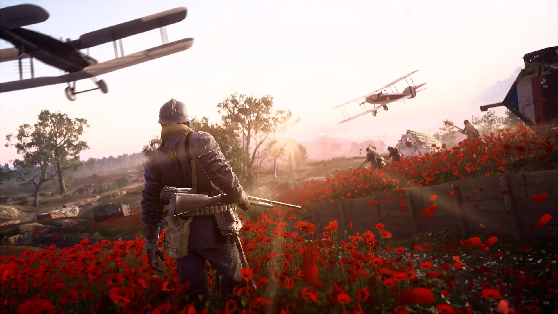 Cảnh chiến trường khốc liệt và đầy kịch tính trong game Battlefield 1