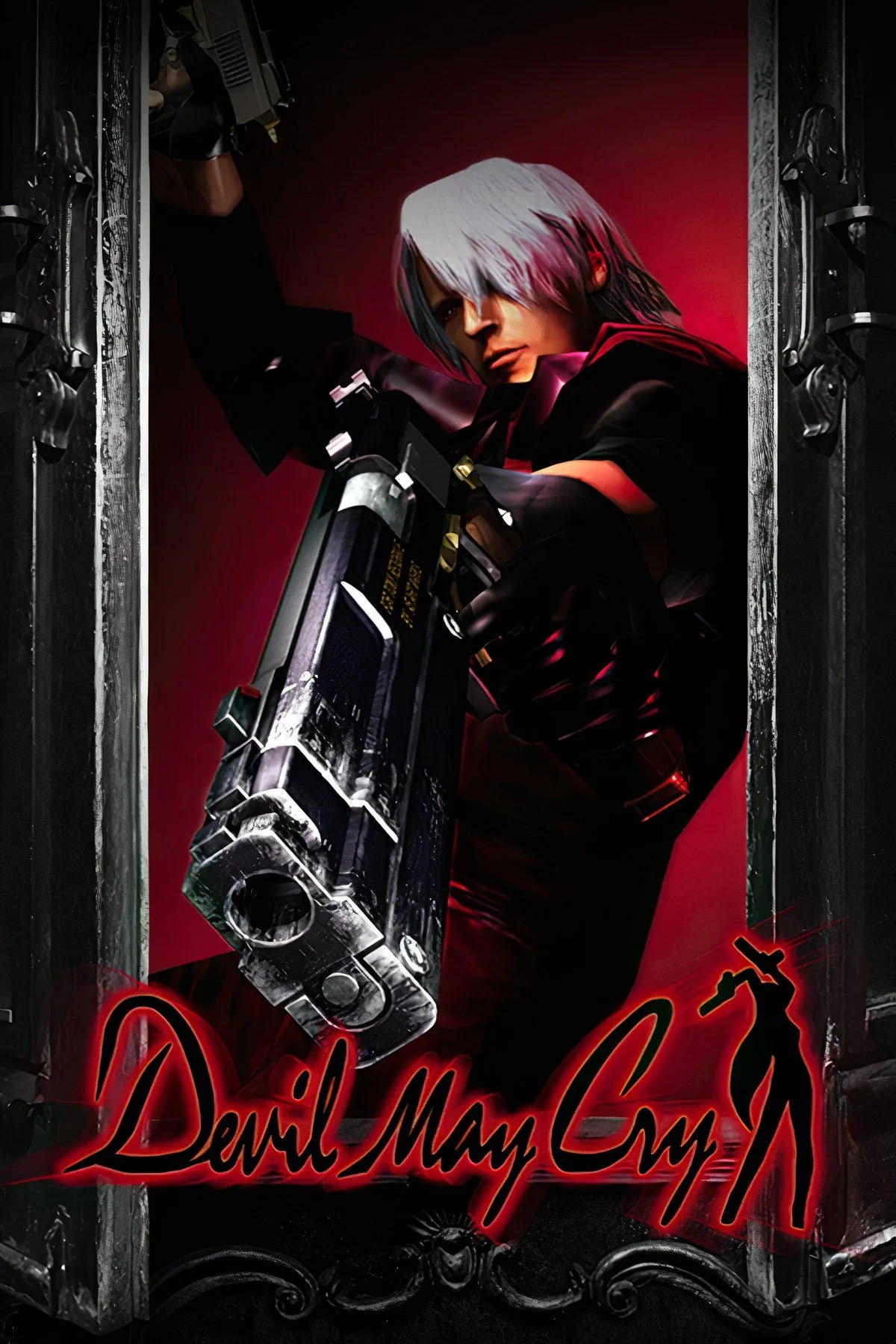 Dante cầm súng và kiếm đặc trưng trong Devil May Cry, sẵn sàng đối mặt với quỷ dữ