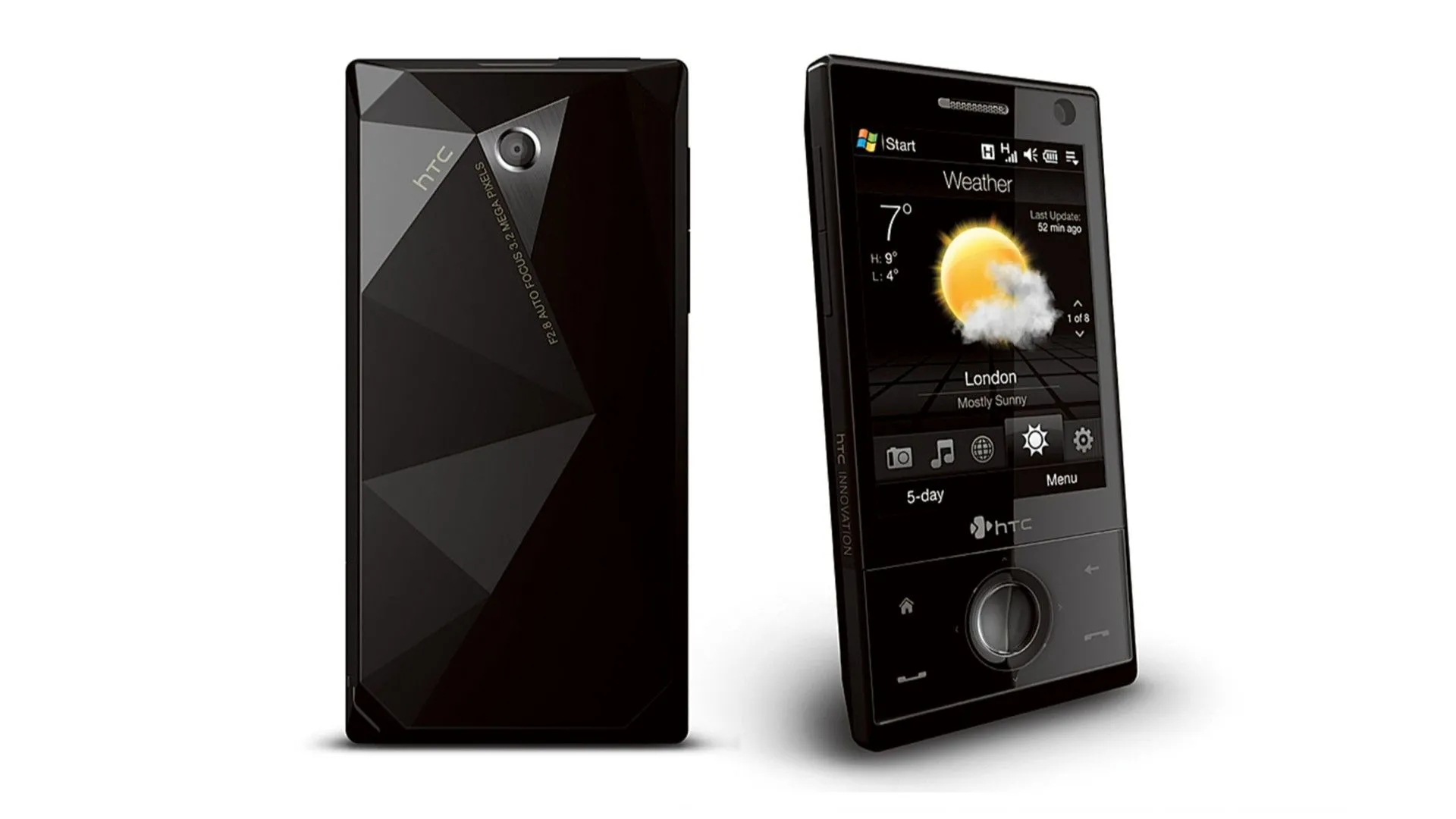 Điện thoại HTC Touch Diamond với thiết kế mặt lưng cắt vát độc đáo