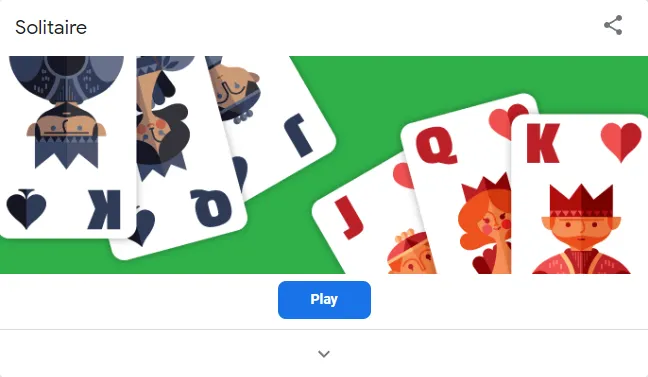 Game bài Solitaire miễn phí trên Google