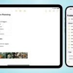 Giao diện Apple Notes trên iPhone và iPad hiển thị kế hoạch khu vườn.