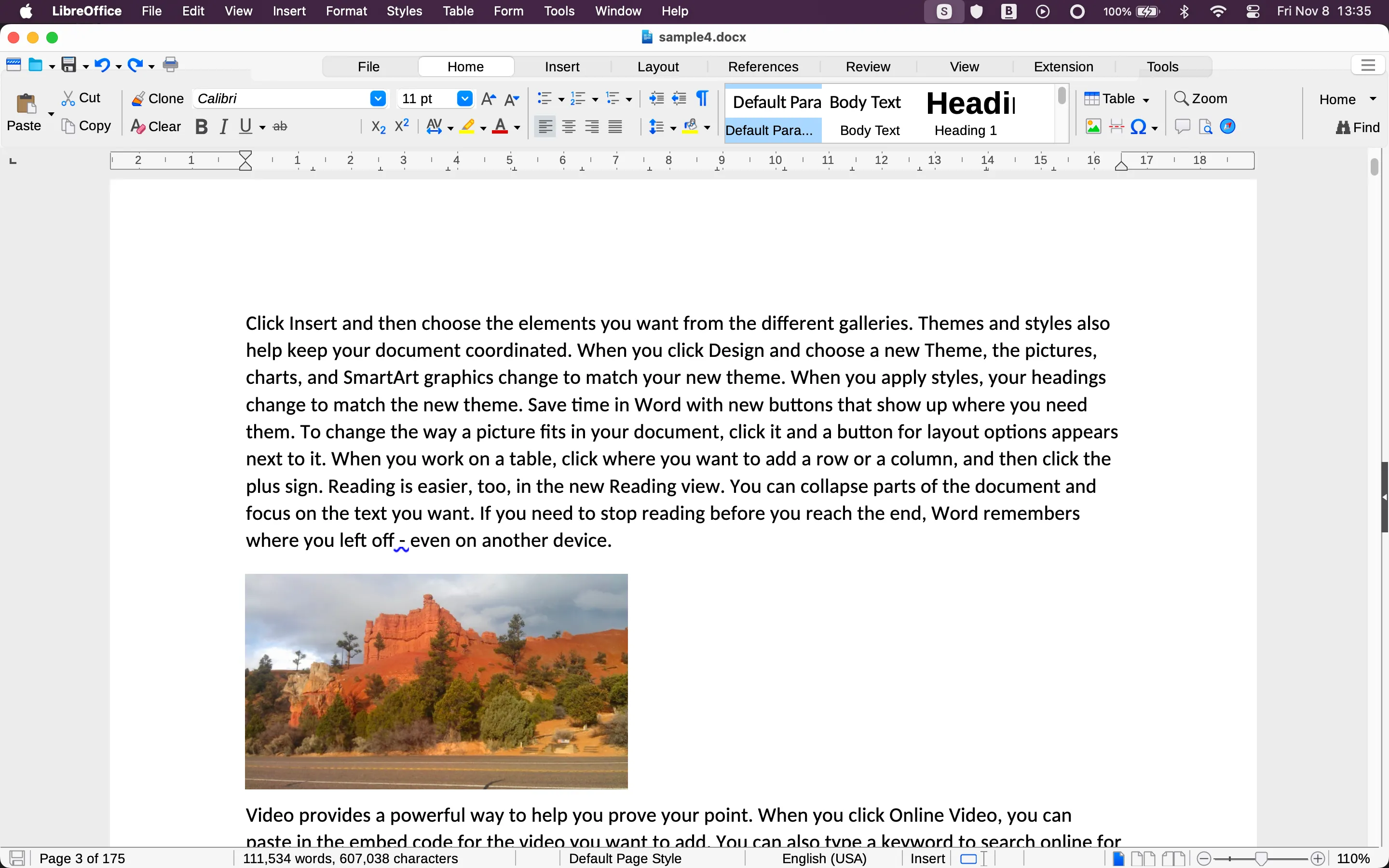 Giao diện chính của bộ ứng dụng văn phòng LibreOffice