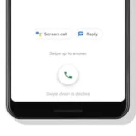 Giao diện cuộc gọi đến hiện tại của ứng dụng Google Phone với nút vuốt