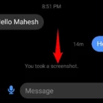 Giao diện Facebook Messenger hiển thị thông báo khi chụp màn hình trong cuộc trò chuyện bí mật.