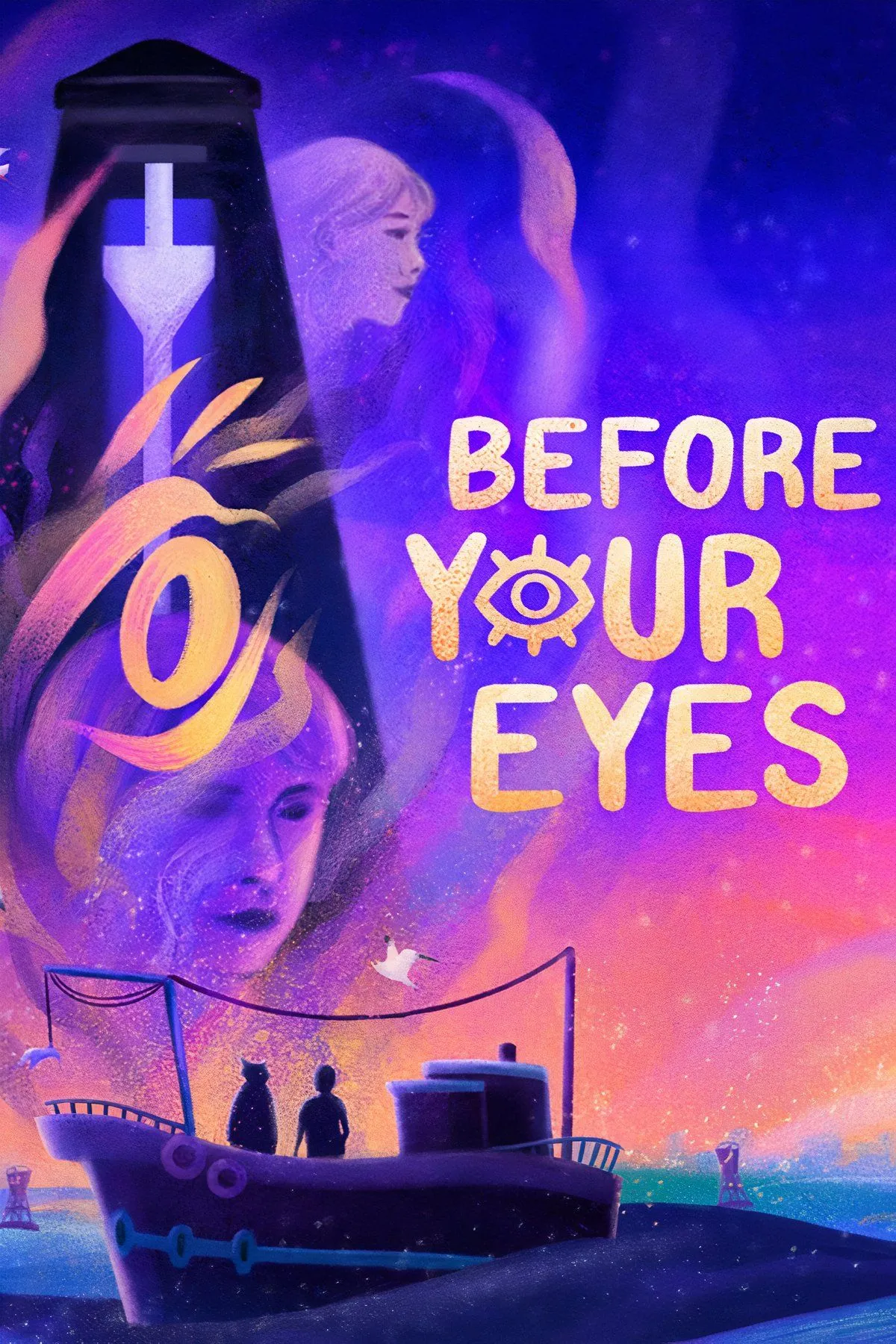 Giao diện game Before Your Eyes với hình ảnh nhân vật và cảnh vật được điều khiển bằng chuyển động mắt