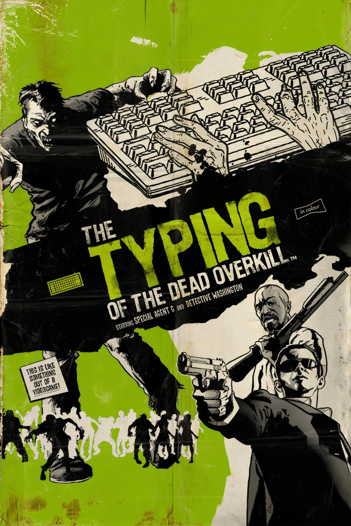 Giao diện game The Typing of the Dead: Overkill với yêu cầu gõ từ để tiêu diệt zombie