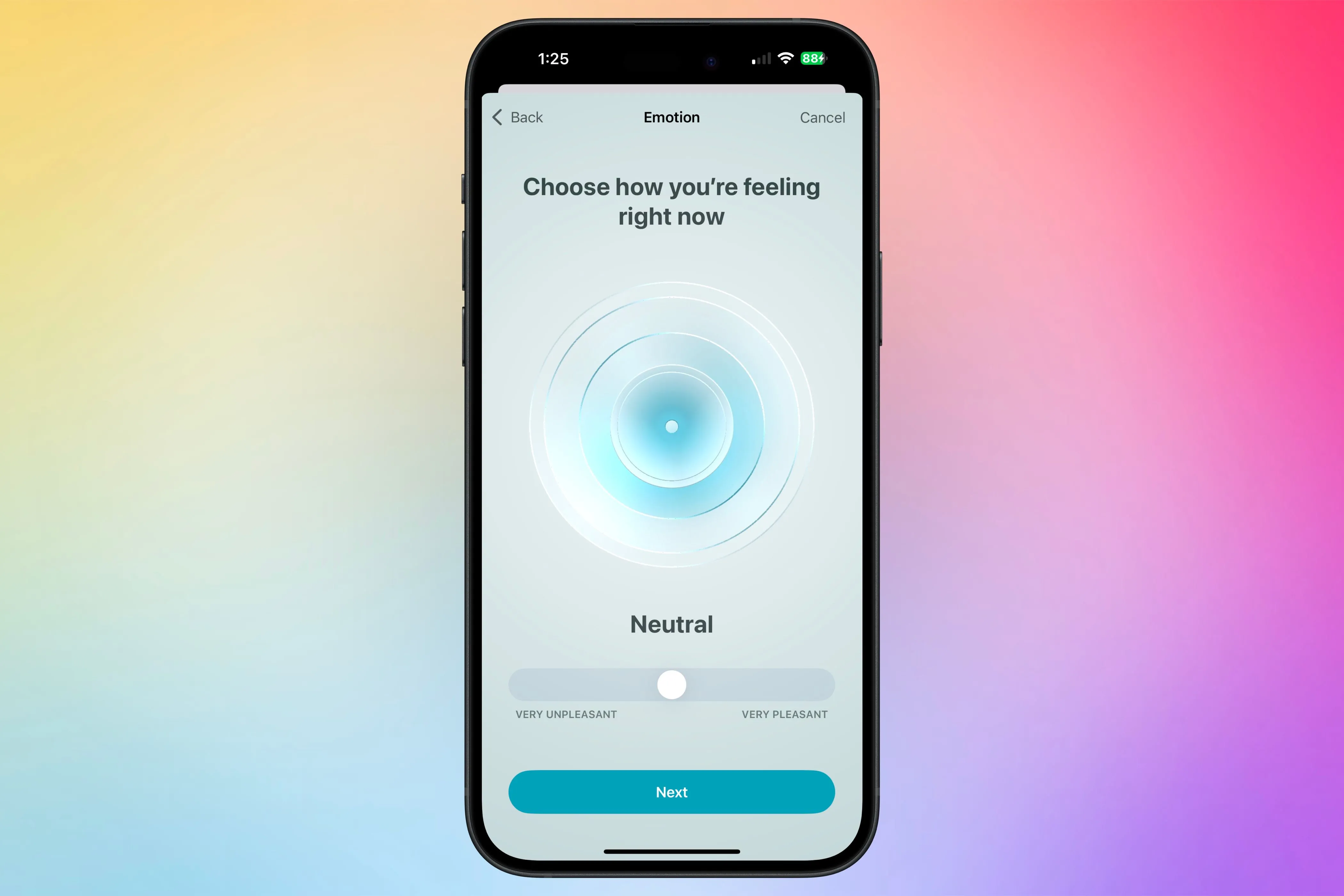 Giao diện ghi lại tâm trạng hàng ngày trong ứng dụng Sức khỏe (Health app) của iPhone, một tính năng tiềm năng để Apple Intelligence cá nhân hóa gợi ý nhạc.