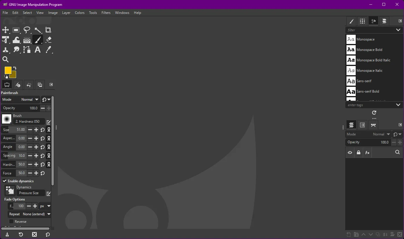 Giao diện GIMP 3.0 với các cải tiến hiện đại và bộ công cụ GTK3