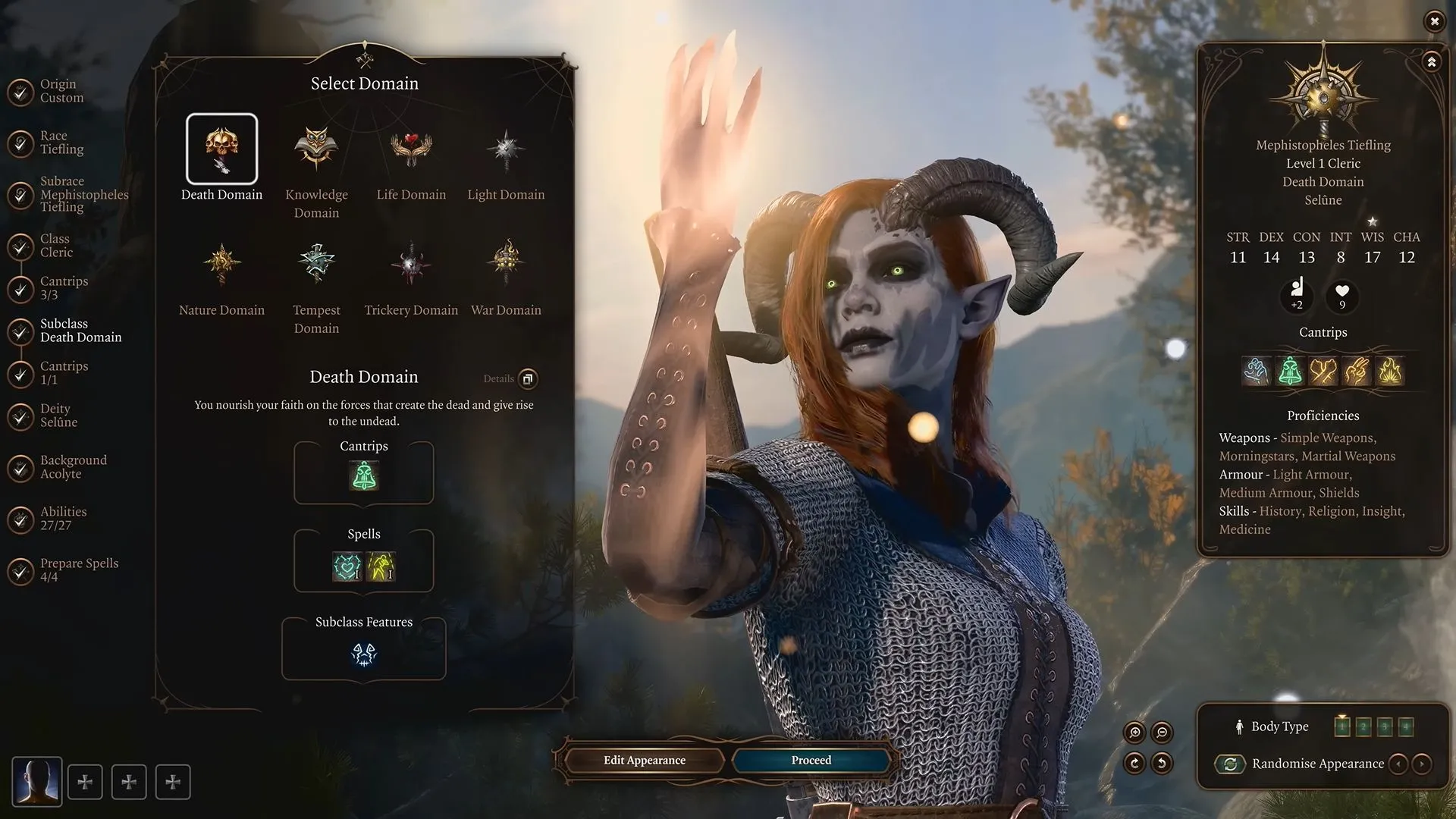 Giao diện lựa chọn hệ phái phụ mới trong Baldur's Gate 3 Patch 8, minh họa sự đa dạng cho nhân vật