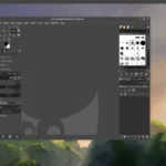 Giao diện phần mềm GIMP đang mở trên hệ điều hành Xubuntu, minh họa khả năng chỉnh sửa ảnh mạnh mẽ.