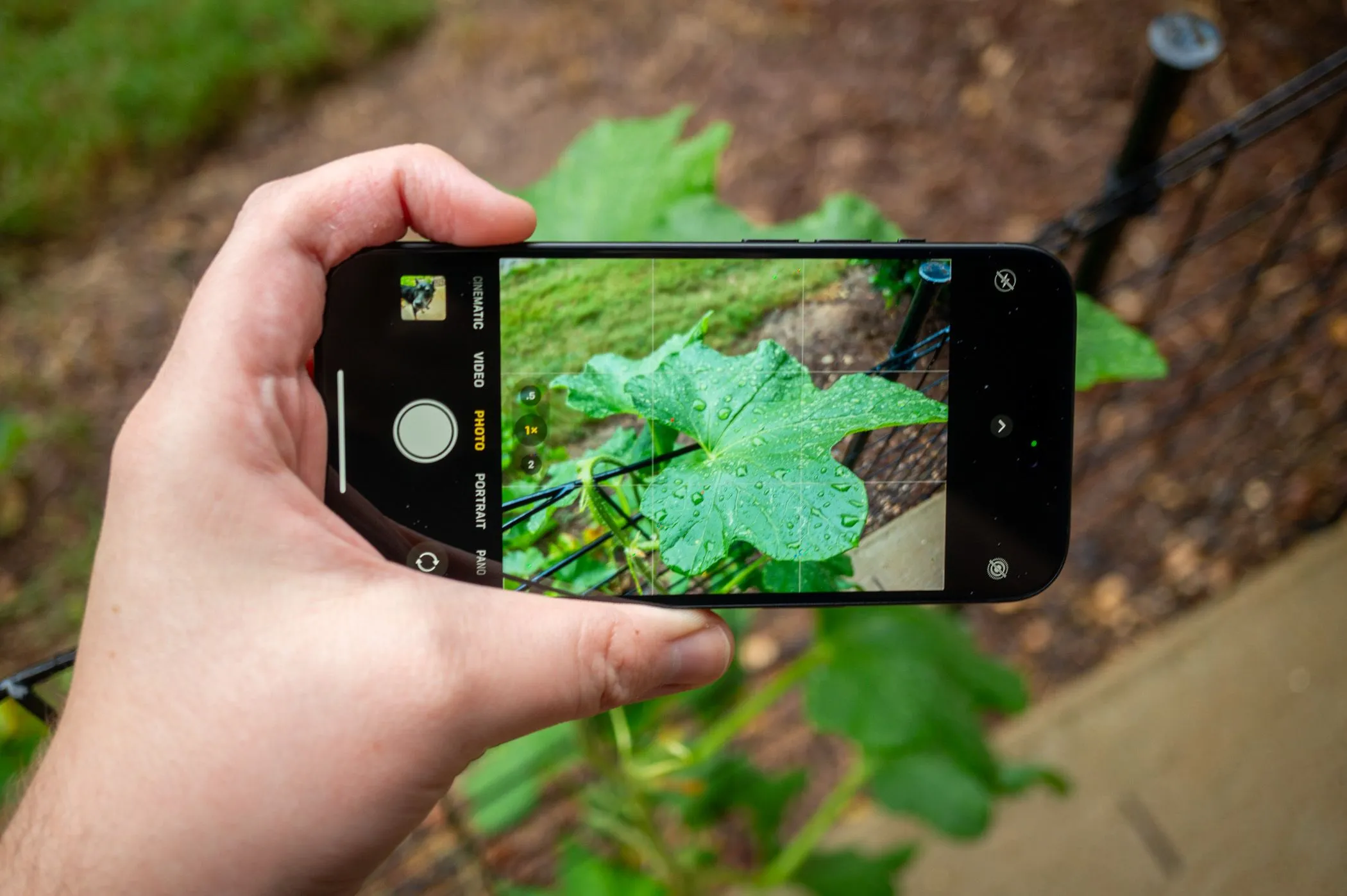Giao diện ứng dụng camera trên điện thoại Apple iPhone 15