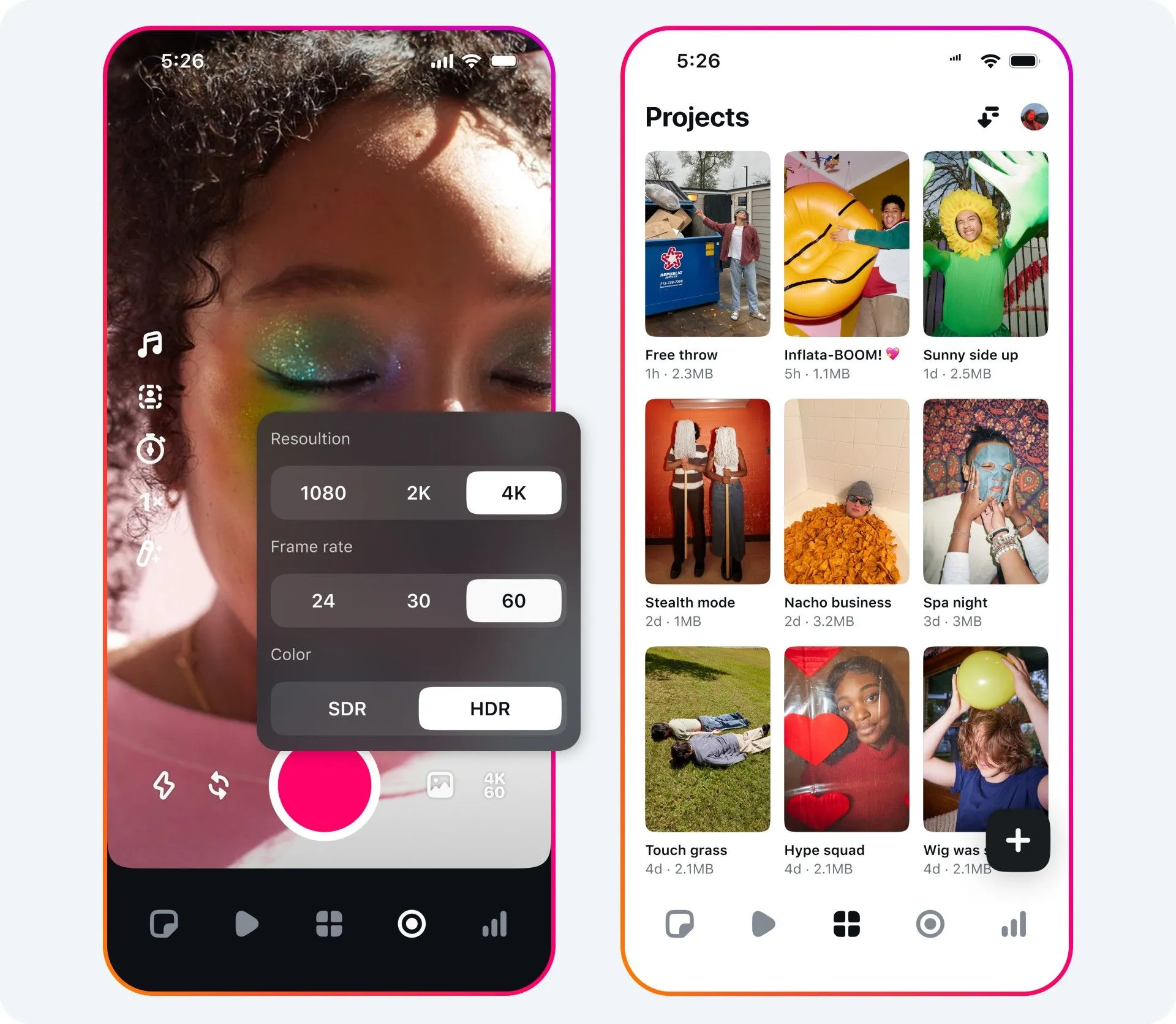 Giao diện ứng dụng Edits của Meta hiển thị các tính năng chỉnh sửa video chuyên nghiệp và tùy chọn thay đổi độ phân giải để tối ưu chất lượng.