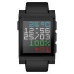 Hình ảnh đồng hồ thông minh Pebble Core Time 2 màu đen trên cổ tay