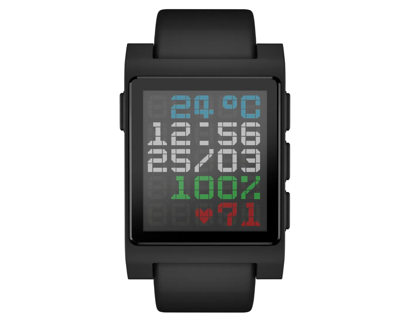 Hình ảnh đồng hồ thông minh Pebble Core Time 2 màu đen trên cổ tay