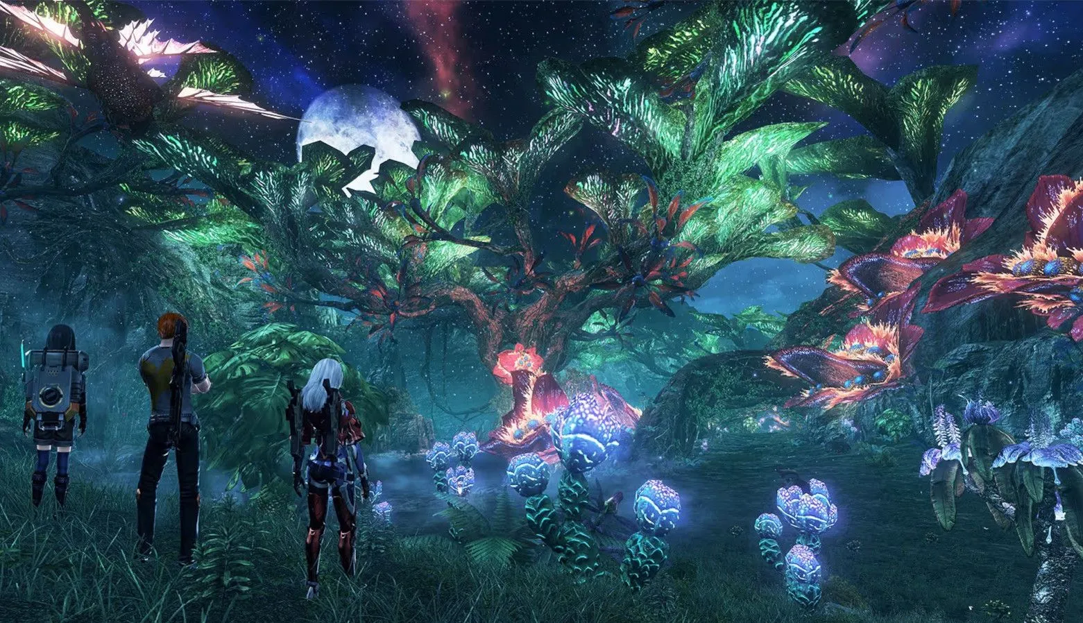 Hình ảnh gameplay từ Xenoblade Chronicles X: Definitive Edition, minh họa đồ họa cải tiến của bản remaster.