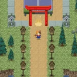 Hình ảnh Google Doodle Champion Island với nhân vật mèo Lucky đang khám phá hòn đảo pixel đầy màu sắc, tượng trưng cho Thế vận hội.