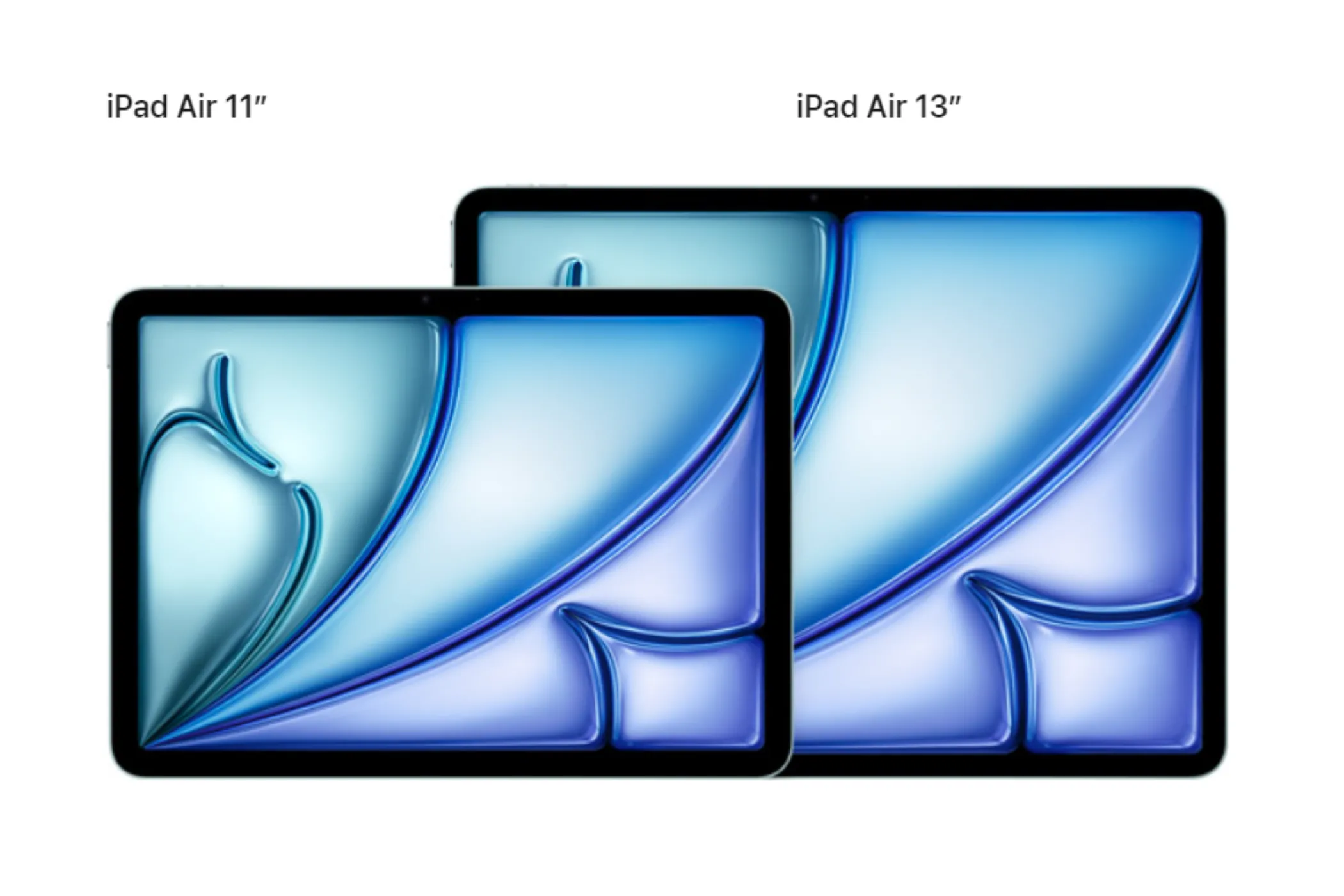 Hình ảnh iPad Air 11 inch và 13 inch minh họa kích thước màn hình