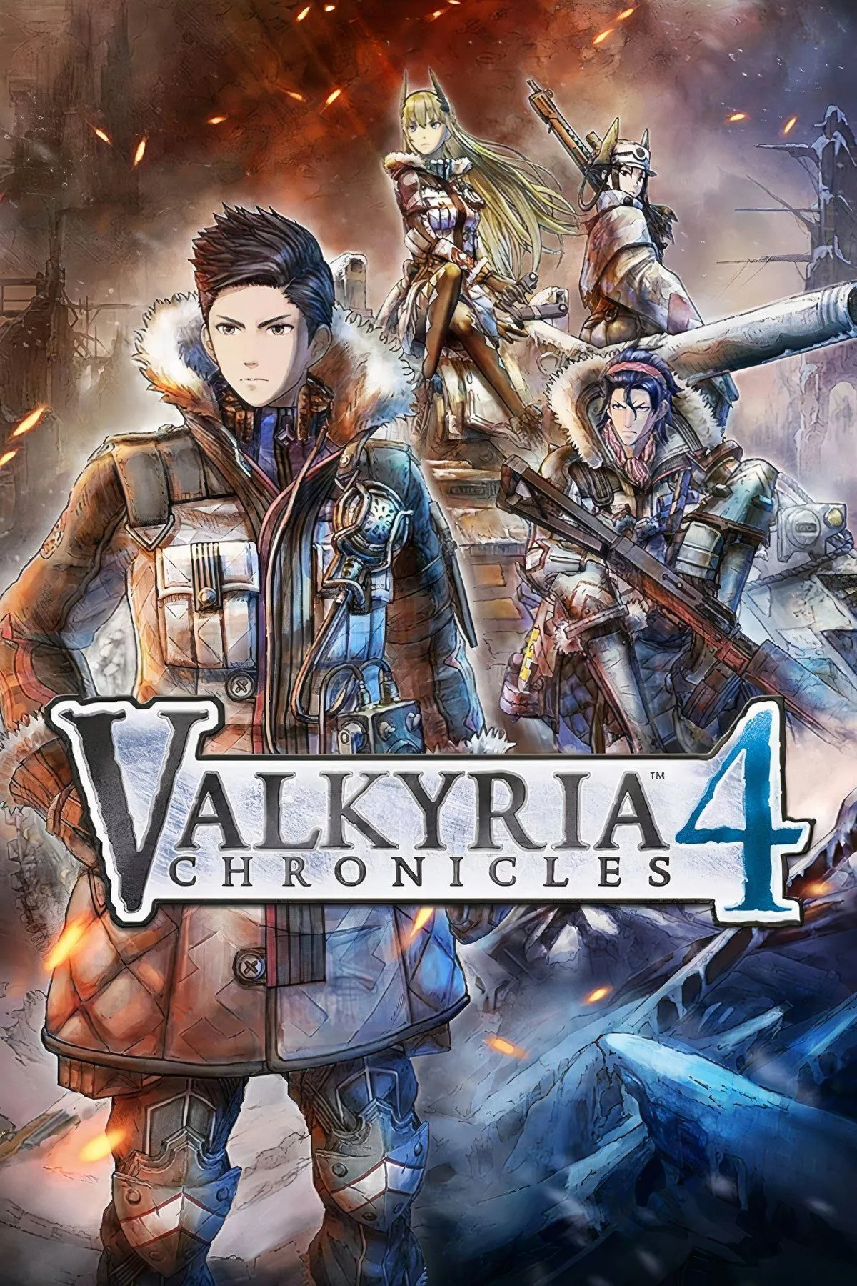 Hình ảnh Valkyria Chronicles 4 với các nhân vật và xe tăng trong bối cảnh chiến đấu