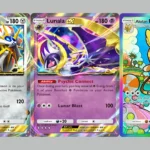 Hình ảnh xem trước các thẻ bài mới từ bản mở rộng Celestial Guardians của Pokémon TCG Pocket, bao gồm thẻ Immersive và các Pokémon hệ Alola.