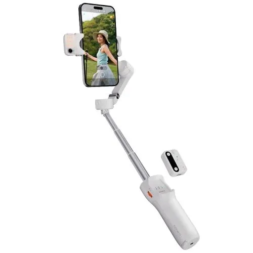 Hohem iSteady V3, gimbal chống rung điện thoại AI, đóng gói trong hộp sản phẩm.
