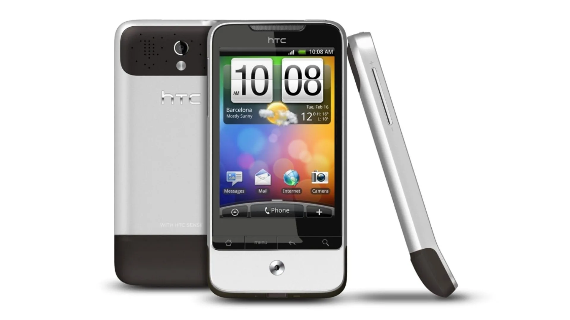HTC Legend với thiết kế kim loại nguyên khối hai tông màu và trackball cảm ứng dưới màn hình