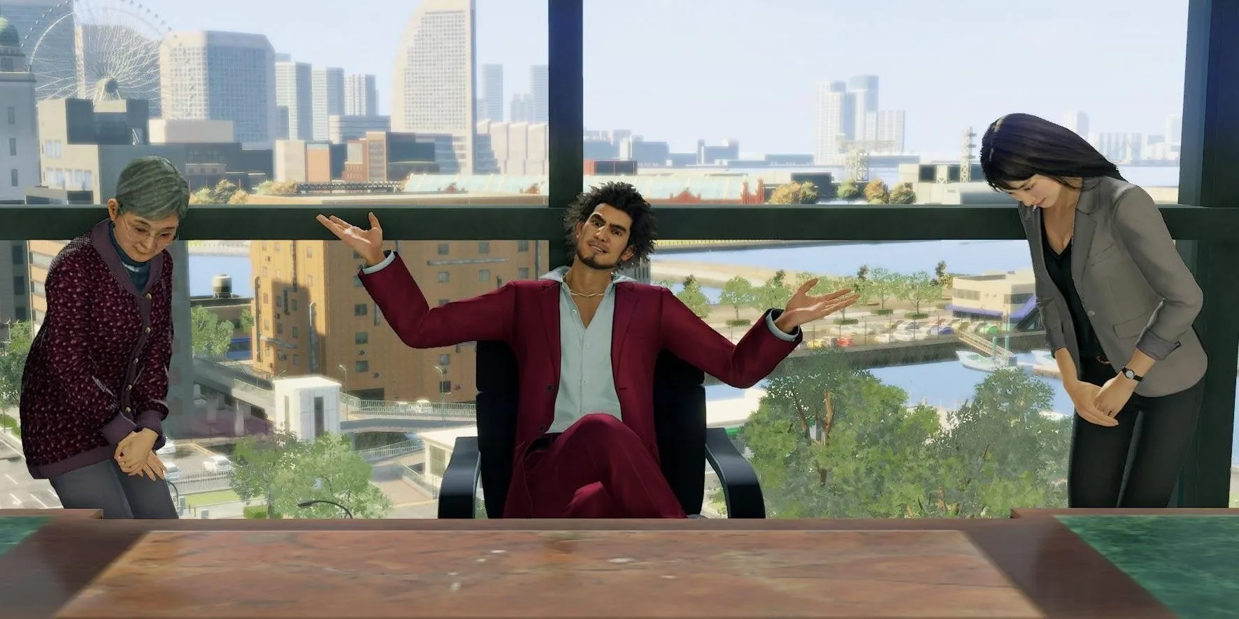 Ichiban quản lý công việc kinh doanh trong minigame Business Management Yakuza Like A Dragon