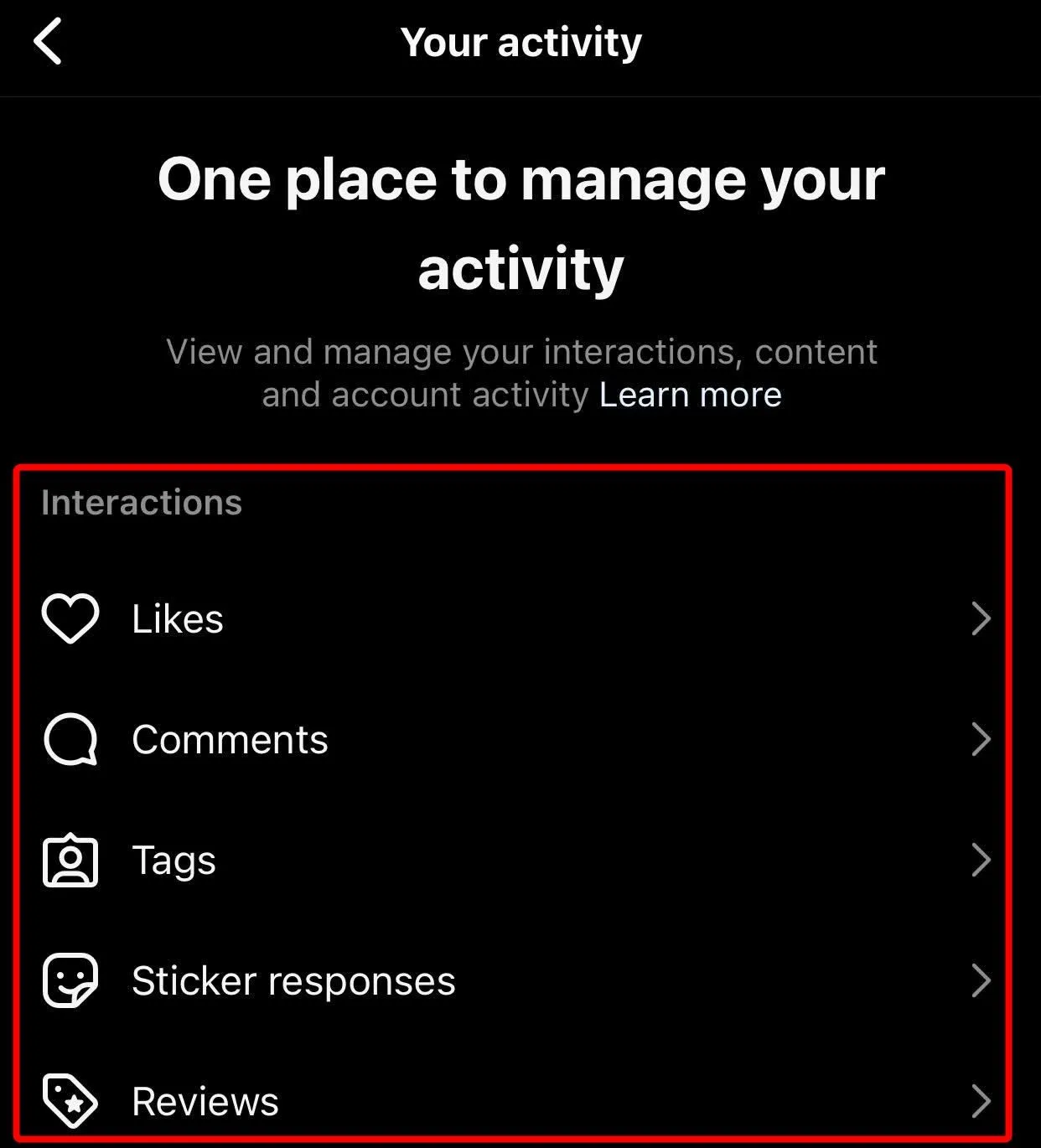 Khám phá lịch sử tương tác trên Instagram