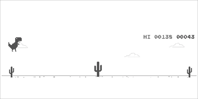 Khủng long T-Rex chạy bộ – game ẩn trên trình duyệt Google Chrome