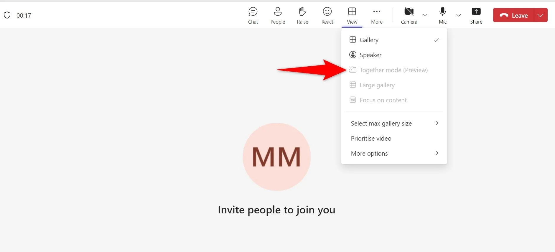 Kích hoạt chế độ Together Mode trong cuộc họp Microsoft Teams