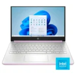 Laptop HP 14 inch Intel N150 trên nền trắng, thích hợp cho tác vụ cơ bản