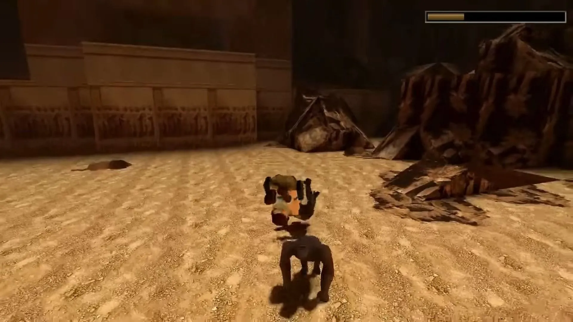 Laura thực hiện cú lộn ngược ấn tượng trong Tomb Raider I Remastered, thể hiện sự linh hoạt vượt trội.