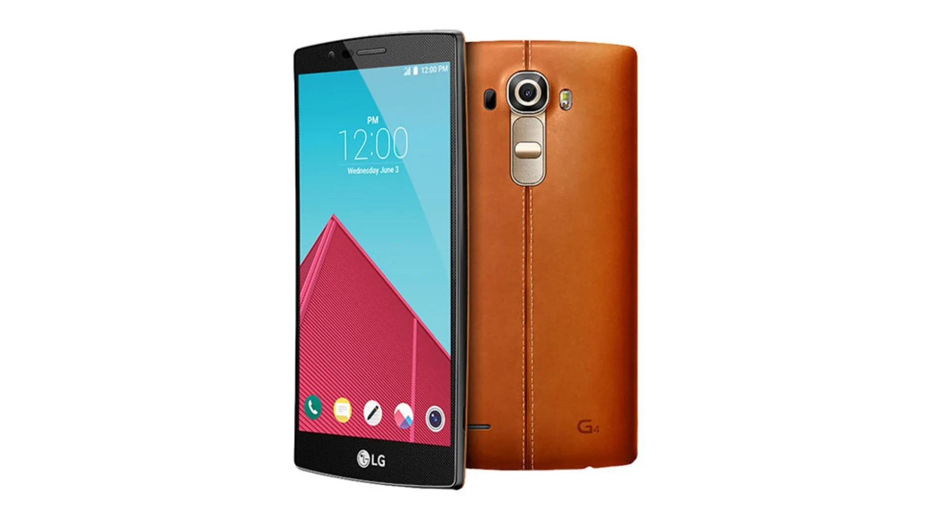 LG G4 với mặt lưng bọc da thật độc đáo và thiết kế hơi cong