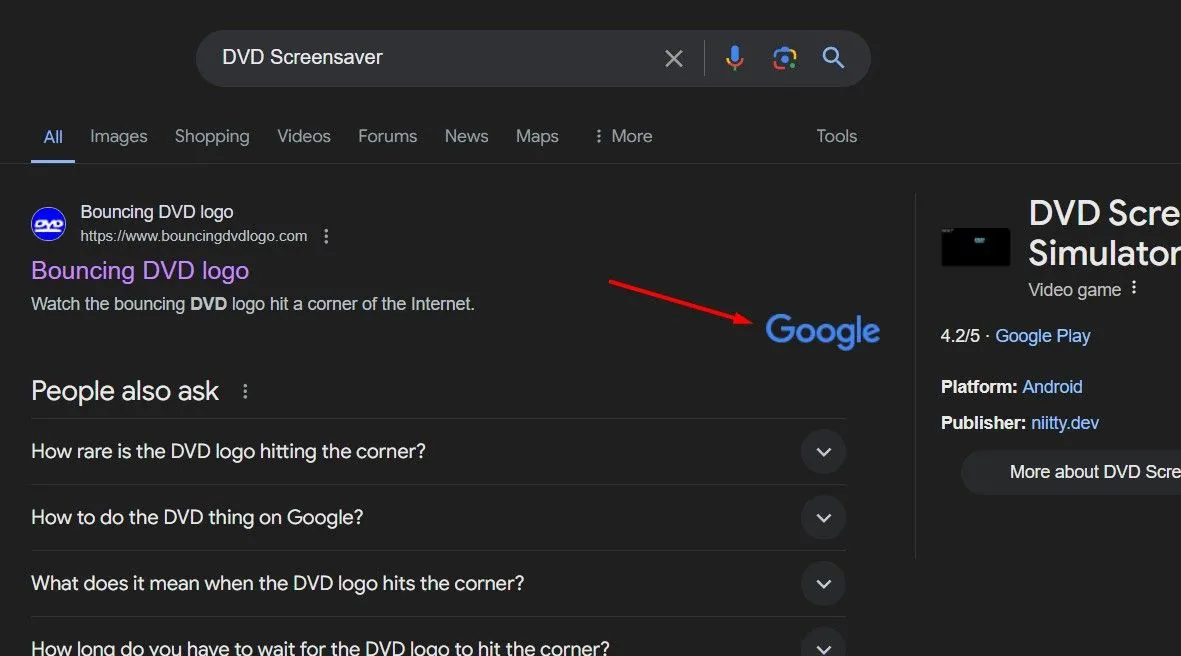 Logo Google bật nảy như màn hình DVD cổ điển, một Easter Egg vui nhộn trên Chrome