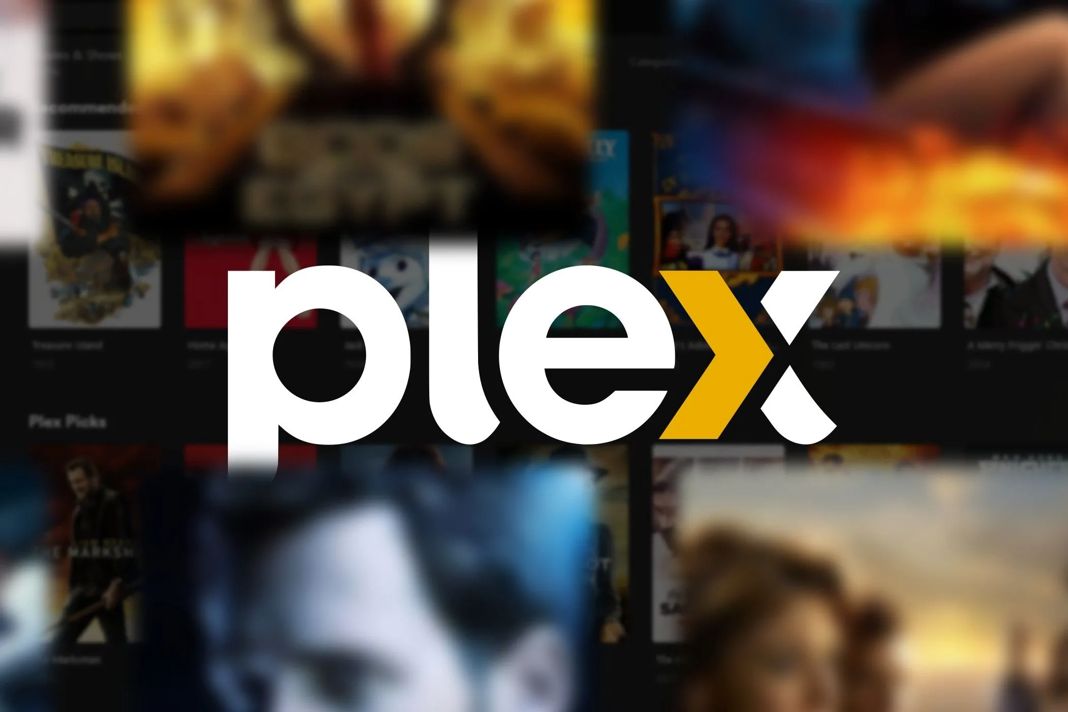 Logo Plex màu tím và trắng, thương hiệu của dịch vụ truyền phát media server.