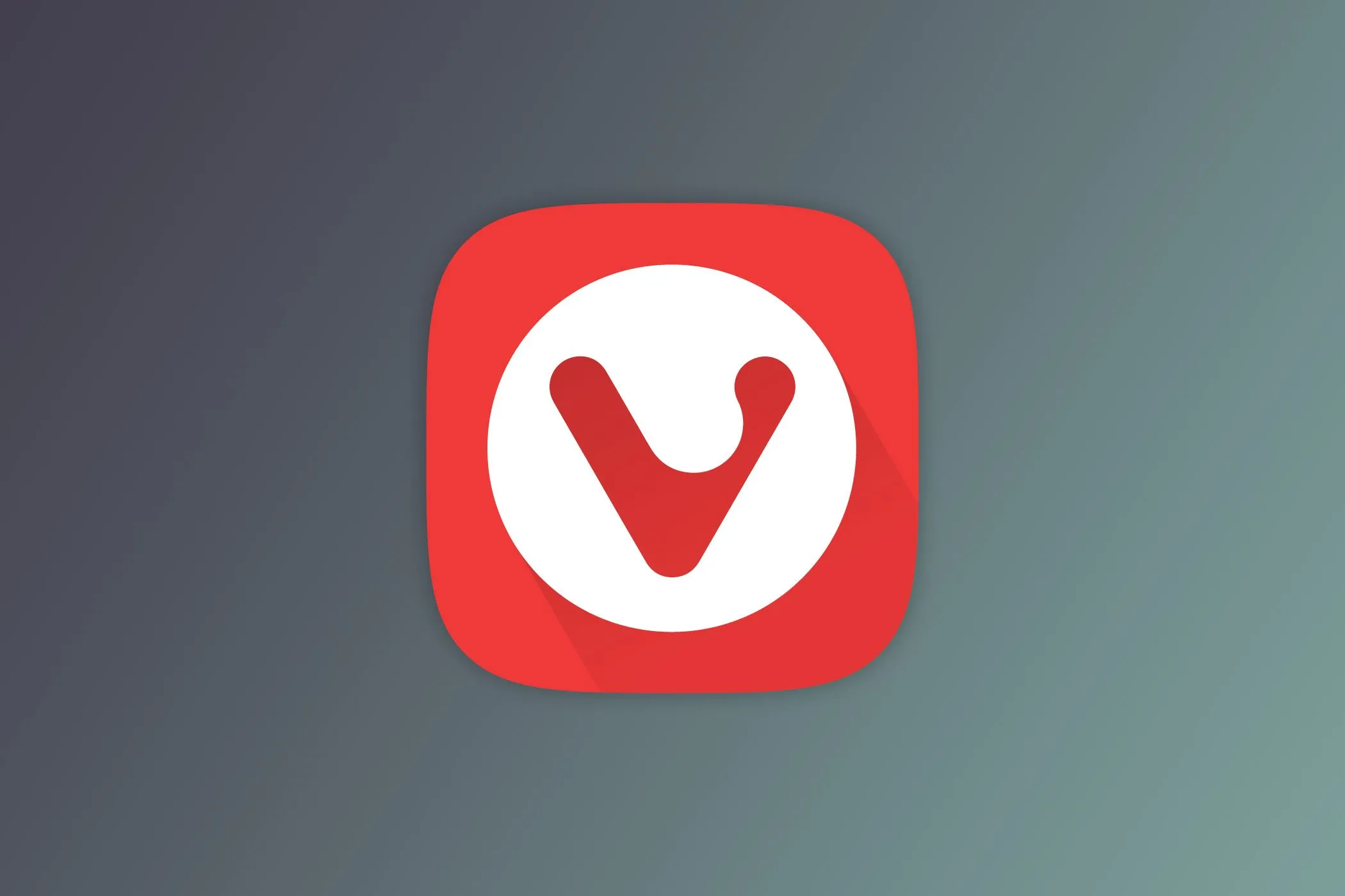 Logo trình duyệt Vivaldi màu đỏ cam trên nền tối, thể hiện sự nhanh chóng và cá nhân hóa